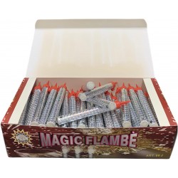 Conf. n. 100 Candeline fiamma argento (MAGIC FLAMBE')